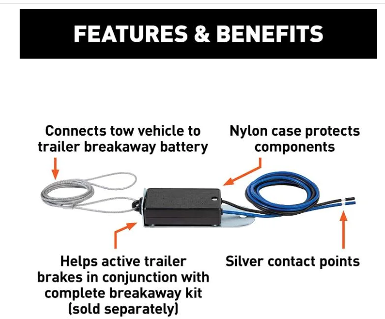 Break Away Switch Trailer Brake System Breakaway Switch Kit for Trailer Brakes